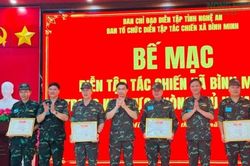 Xã Bình Minh hoàn thành xuất sắc diễn tập tác chiến trong khu vực phòng thủ năm 2026