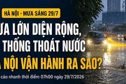Mưa lớn diện rộng, hệ thống thoát nước Hà Nội vận hành ra sao?