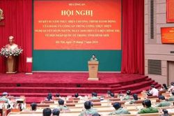 Sơ kết 1 năm thực hiện Chương trình hành động của Đảng ủy Công an Trung ương thực hiện Nghị quyết số 59-NQ/ TW của Bộ Chính trị