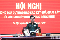 Thượng tướng Đỗ Xuân Tụng chủ trì Hội nghị thông qua dự thảo báo cáo giám sát Đảng ủy Binh chủng Công binh