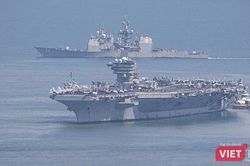 Cận cảnh tàu sân bay USS George Washington vừa đến thăm Đà Nẵng