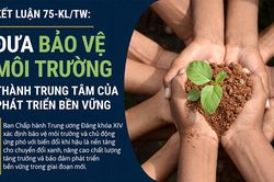 [Infographic] Kết luận 75-KL/TW: Đưa bảo vệ m&ocirc;i trường th&agrave;nh trung t&acirc;m của ph&aacute;t triển bền vững