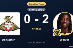 Wolves thắng muộn, Doncaster nhận thất bại trong trận giao hữu