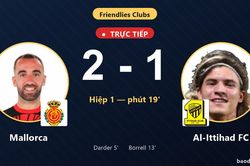 TRỰC TIẾPTrực tiếp Mallorca vs Al-Ittihad FC: Mallorca vượt l&ecirc;n dẫn trước