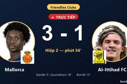 TRỰC TIẾPTrực tiếp Mallorca vs Al-Ittihad FC: Mallorca nới rộng cách biệt 3-1