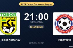 Nhận định FK Tobol Kostanay vs Panevėžys: đội hình dự kiến