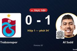 TRỰC TIẾPTrực tiếp Trabzonspor vs Al Sadd: Hiệp 2 bắt đầu, Al Sadd dẫn 1-0