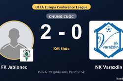 FK Jablonec thắng NK Varazdin, nắm ưu thế ở v&ograve;ng loại Conference League