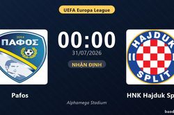 Nhận định Pafos vs HNK Hajduk Split: đội h&igrave;nh dự kiến