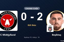 Beşiktaş thắng tại MCH Arena, FC Midtjylland trắng tay ở Europa League