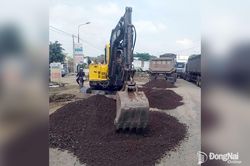 Sửa chữa tạm đường Bàu Cạn