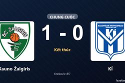Thống kê trận đấu Kauno Žalgiris 1-0 KÍ: Leon Krekovic tỏa sáng, Kauno Žalgiris giành trọn 3 điểm