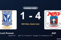 Thống k&ecirc; trận đấu Lech Poznań 1-4 (pen 3-4) AGF: AGF thắng nghẹt thở tr&ecirc;n chấm lu&acirc;n lưu