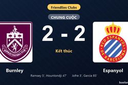 Thống kê trận đấu Burnley 2-2 Espanyol: Màn rượt đuổi tỷ số mãn nhãn