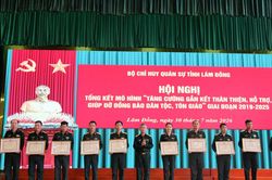 Bộ CHQS tỉnh tổng kết mô hình gắn kết, hỗ trợ đồng bào dân tộc, tôn giáo