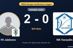 FK Jablonec thắng s&acirc;n nh&agrave;, NK Varazdin trắng tay ở v&ograve;ng loại