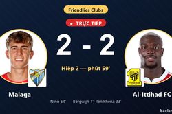 TRỰC TIẾPTrực tiếp Malaga vs Al-Ittihad FC: Malaga gỡ h&ograve;a 2-2