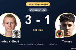 Hradec Kr&aacute;lov&eacute; ngược d&ograve;ng, Tromso nhận thất bại ở v&ograve;ng loại Europa League