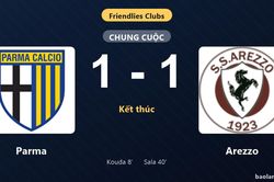 Thống kê trận đấu Parma 1-1 Arezzo: Hai đội chia điểm