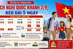 Lịch nghỉ Quốc khánh 2/9 năm 2026 kéo dài 5 ngày