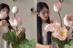 Lê Bống gây sốt với clip cắm sen triệu view, dân mạng tranh cãi nhưng vẫn dành 'cơn mưa' lời khen