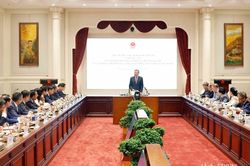 [Ảnh] Tổng Bí thư, Chủ tịch nước làm việc với tập thể Ban Thường vụ Đảng ủy Bộ Ngoại giao