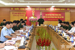 Thượng tướng Phạm Trường Sơn kiểm tra Ban Chỉ đạo Phòng không nhân dân tỉnh Hà Tĩnh