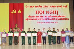 Thành phố Huế tổng kết thi hành 3 luật về quốc phòng, dân quân tự vệ và giáo dục quốc phòng - an ninh