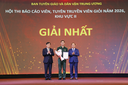 Đoàn Báo cáo viên, tuyên truyền viên Quân ủy Trung ương đạt nhiều thành tích cao tại Hội thi khu vực II năm 2026