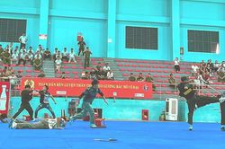 Chiến sĩ công an tranh tài sôi nổi qua những màn võ thuật đối kháng