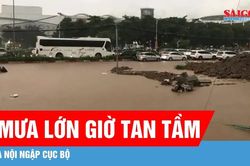 Hà Nội ngập cục bộ giờ tan tầm, mưa dông còn kéo dài