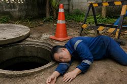 Người đ&agrave;n &ocirc;ng h&ocirc;n m&ecirc; v&igrave; ngạt kh&iacute; khi vệ sinh bể ngầm