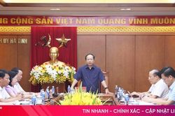 Thường trực Tỉnh ủy Hà Tĩnh làm việc với Ban Tổ chức Tỉnh ủy