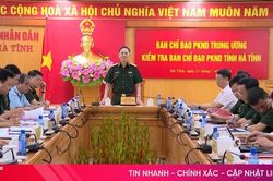 Đoàn công tác Ban Chỉ đạo Phòng không nhân dân Trung ương làm việc tại Hà Tĩnh