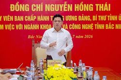B&iacute; thư Tỉnh ủy Nguyễn Hồng Th&aacute;i: Đưa khoa học c&ocirc;ng nghệ v&agrave; đổi mới s&aacute;ng tạo th&agrave;nh động lực tăng trưởng mới của Bắc Ninh