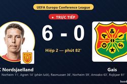 TRỰC TIẾPTrực tiếp FC Nordsjaelland vs Gais: FC Nordsjaelland nới rộng cách biệt 6-0