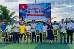 Giải bóng đá 'Mặt trận sport' xã Trung Khánh Vĩnh