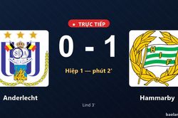 TRỰC TIẾPTrực tiếp Anderlecht vs Hammarby: Hammarby mở tỷ số
