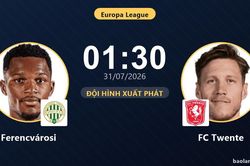 TRỰC TIẾPTrực tiếp Ferencvárosi vs FC Twente: FC Twente nhỉnh hơn về thế trận, chưa có bàn thắng