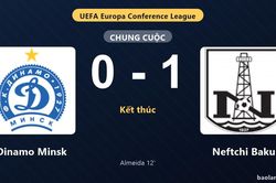 Thống kê trận đấu Dinamo Minsk 0-1 Neftchi Baku: Breno Almeida tỏa sáng, Neftchi Baku giành trọn 3 điểm