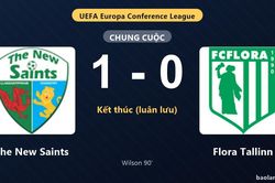 Thống kê trận đấu The New Saints 1-0 (pen 2-4) Flora Tallinn: The New Saints thắng nghẹt thở trên chấm luân lưu