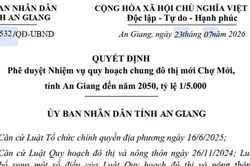 An Giang phê duyệt quy hoạch chung đô thị Chợ Mới rộng hơn 5.000 ha đến năm 2050