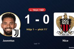 TRỰC TIẾPTrực tiếp Juventus vs Nice: Hiệp 2 bắt đầu, Juventus dẫn 1-0
