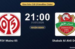 TRỰC TIẾPTrực tiếp FSV Mainz 05 vs Shabab Al Ahli Dubai: Shabab Al Ahli Dubai bị VAR từ chối b&agrave;n thắng