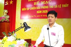 Diễn tập điểm chiến đấu phòng thủ xã thành công tốt đẹp