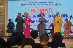Bế mạc chương trình tập huấn kỹ năng biểu diễn Ca Huế