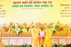 Công bố, trao quyết định bổ nhiệm Hòa thượng Thích Hiển Chơn đảm trách trụ trì chùa An Phước (TP.HCM)
