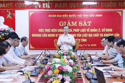 Đoàn ĐBQH tỉnh Bắc Ninh giám sát việc quản lý, sử dụng khoáng sản nhóm IV
