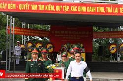 Điện Biên tổ chức truy điệu, an táng 2 hài cốt liệt sĩ