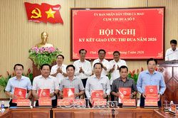 11 xã thuộc Cụm thi đua 5 ký kết giao ước thi đua năm 2026